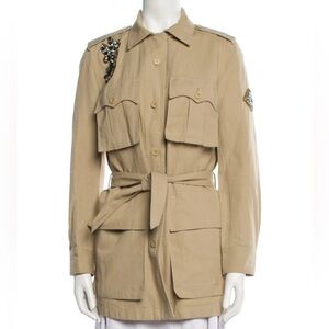 Figue Embellished Military Crystal Jacket Size Small